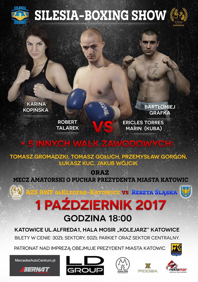 1 października 2017 Gala Silesia Boxing w Katowicach 